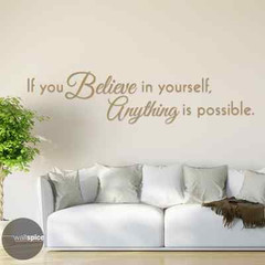 If You Believe In Yourself Anything Is Possible Vinyl Wall Decal Sticker