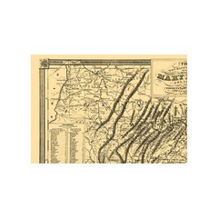 Historic State Map – Maryland Delaware – Lucas 1836 – Vintage Wall Art