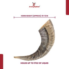 Natural Ram Horn Paperweight, Decorative Home Décor, 10-12 Inches – Novelty Gift