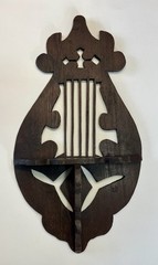 Antique Wood Wall shelf Victorian Fretwork Gothic Antique Ornate Scrollwork 17″