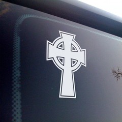 Celtic Cross Vinyl Decal V2 – Irish Ireland Christian Die Cut Sticker