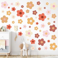 12 Sheets Flower Wall Decals Cute Colorful Vinyl Stickers for Girls Kids Room US