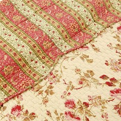 Vintage Floral Printed Reversible Cotton Quilted Throw