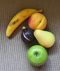 Vintage Stone Fruit, 5 Pieces
