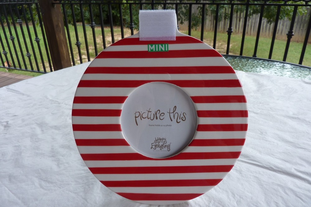Happy Everything!™ – Red Medium Stripe Mini Round Frame – FRM-8RD-RD – NEW