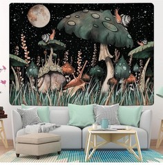 Trippy Mushroom Wall Hanging Tapestry Psychedelic Home Decor Hippie 71″ x 92″