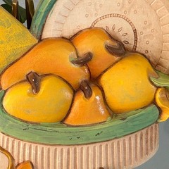 Vintage 1981 Syroco Homco Fruit Floral Wall Plaques Set 7610 Kitchen Decor USA