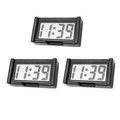 New 3 Pack Mini Digital Clock Small Adhesive Stick On Easy To Read Large Numbers