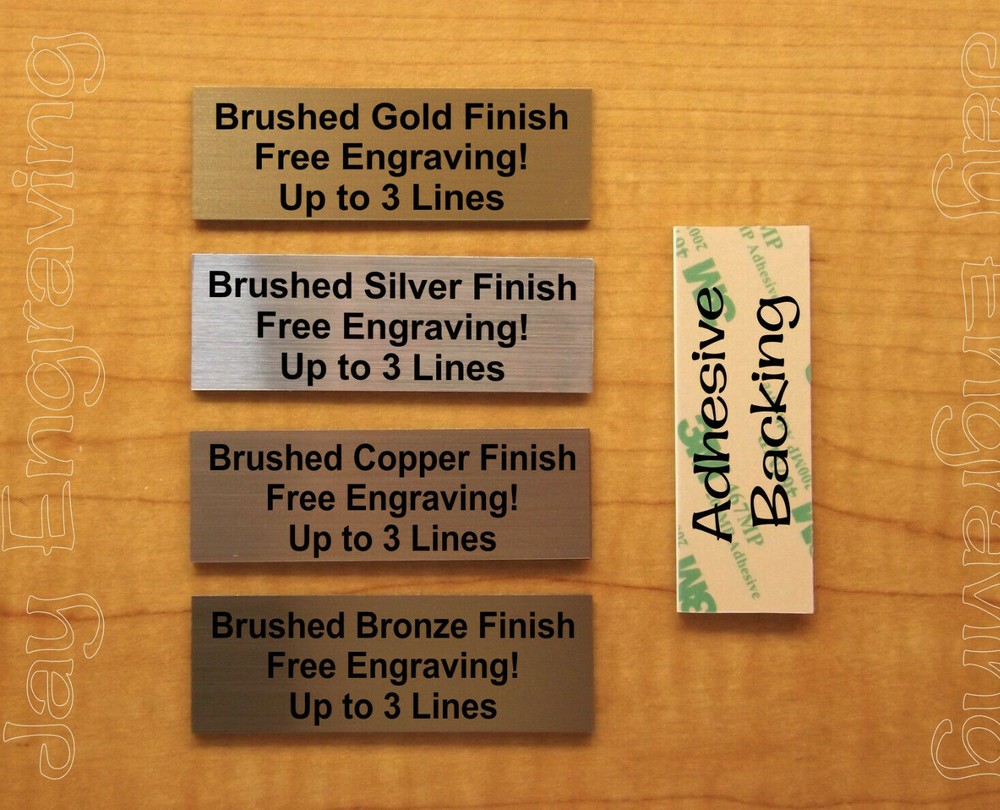 Custom Engraved 1×3 Plate – Gold, Silver, Copper or Bronze Finish Plaque Tag