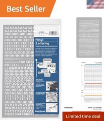 Water-Resistant Self-Adhesive Capital Letters & Numbers – 1/4″ High, 610 Pack