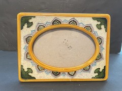 Colorful Ceramic Picture Frame Suitable For 4” X 6” Photo As Is