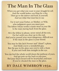 The Man in the Glass Poem – Inspirational Wall Art for Men – Stoicism Quote -…
