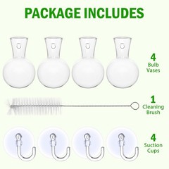 4Pack Window Propagation Stations with Suction Cups for Easy Plant Care