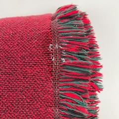 Bob Timberlake 100% Cotton Throw Blanket Tapestry Holiday Christmas Tree Red