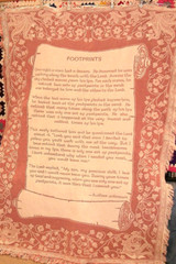 Throw Pink Footprints Poem Printed On It Vintage 90’s 72 X 26
