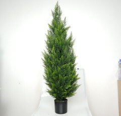 2 Pack 4FT Artificial Cypress Tree, Faux Evergreen Pine Tree
