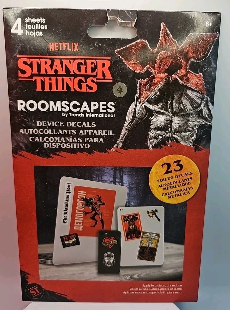 Stranger Things Roomscapes Device Decals 4 Sheets 23 Foiled Decals Trends Int’l