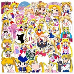 50pcs Kawaii Sailor Moon Anime Stickers – Cute DIY Phone & Diary Decals