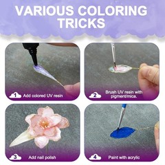 Teexpert UV Resin Dip for Wire Flowers Kit, 100g Crystal Clear UV Dip Resin with
