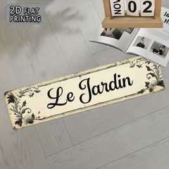 Ornate Scroll Floral Metal Wall Sign Le Jardin French Country Garden Plaque