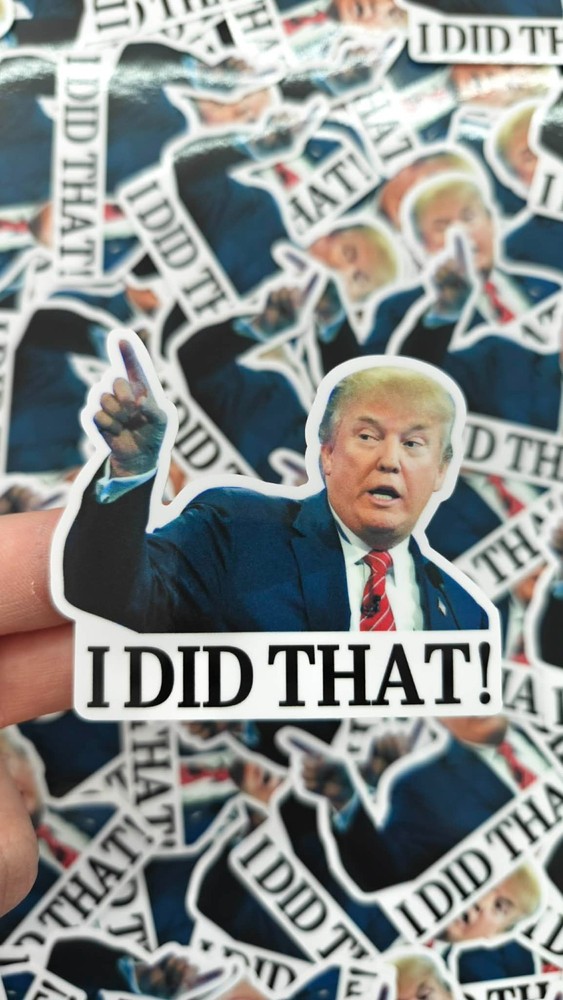 I Did That Trump Sticker 10 Pack Funny Meme Vinyl Decal Waterproof 3in