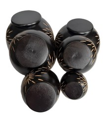 Decorative Wooden Nesting Bowls Stackable Rustic Farm House Cabin Set of 6