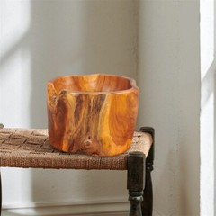 Teak Fruit Bowl Reclaimed Teak 8.3» Tall Solid Teak Root Bowl Home Decor