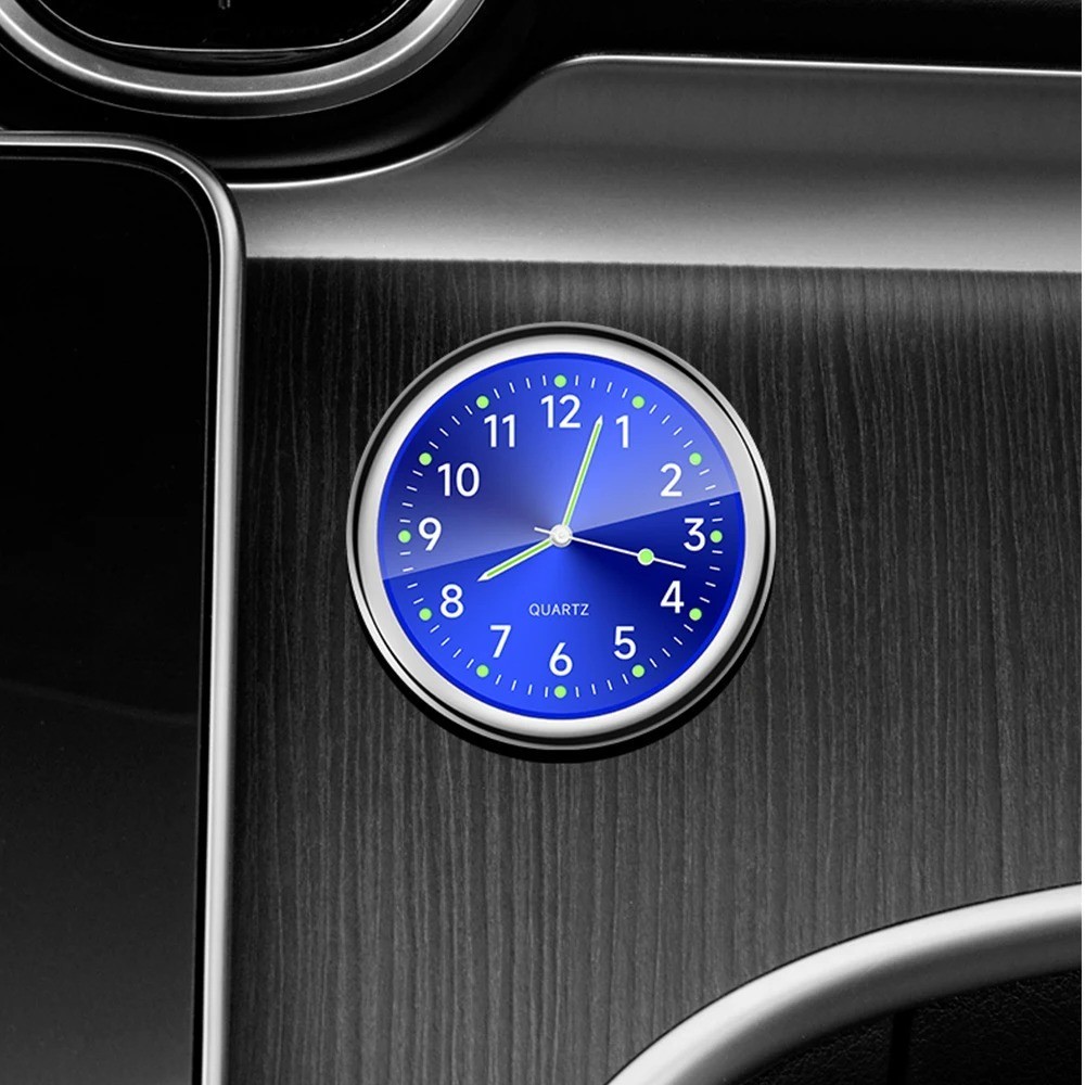 Car Dashboard Clock Mini Tiny Analog Clock Watch for Vehicle Stick On Clock
