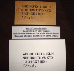 CUSTOM MADE Military Oil board Stencil 1/4″ Marsh/COST-$1 for4 letters=Quantity1