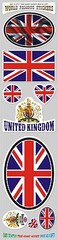 Geat Britain 9 stickers set flag decal bumper stiker car auto bike laptop