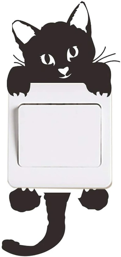 Cat Wall Stickers Light Switch Decor Decals Art Mural Baby Nursery Room Baby