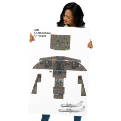 ATR 42/72 – 300 Cockpit Poster 24in x 36in