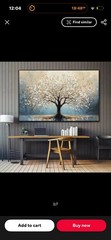 Tree Nature Painting Wall Art, Horizontal Multicolor for Living Room Bedroom