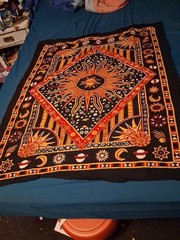 Celestial Sun Tapestry Psychedelic Wall Hanging Art Home Decor Artwork 38”x31”