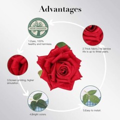 20× Red Silk Roses Artificial Flowers Realistic Bouquet Home Decor Xmas Gifts US