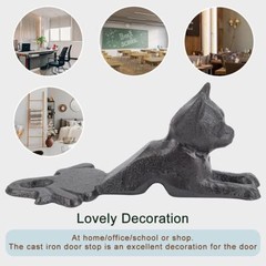 Cast Iron Door Stop Old Vintage Antique Cat Design Decorative Stopper Wedge New