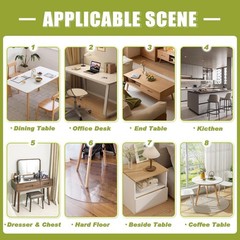 Ostepdecor Clear Table Cover Protector 42 X 88 Inch 1.5Mm Thick Plastic Table