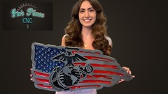 Rustic Marine Corps American Flag Wooden Sign! Eagle, Globe and Anchor Gift!