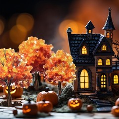 5 Pieces Mini Fall Maple Tree 2D 5 Size Autumn Artificial Miniature Trees Fla…