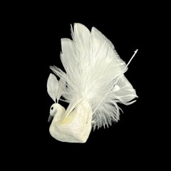 1 Set 4.5″L Artificial Peacock Bird Glitter Gem Accent Foam Christmas Tree Craft