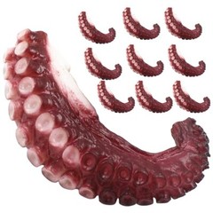 10 Pcs Artificial Octopus Realistic Octopus Tentacle Model Simulation Sea Foo…