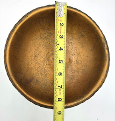 Floral Pedestal Compote Bowl Tazza Black Gold 9in Centerpiece Italy VTG
