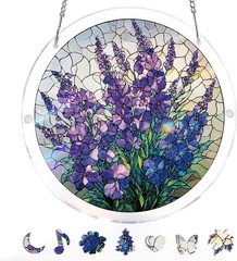 Dawn Flower Acrylic Puzzle Suncatcher Window Hanging Home Garden Decor