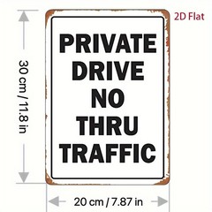 20.32*30.48 cm Metal No Trespassing Sign Wall Decor