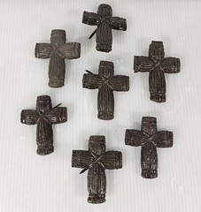 7 Cast Iron Rustic Western Cross Nail Back (2.25×2.75) Western Rustic Decor