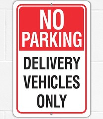 Delivery Vehicles Only Metal Sign No Parking Delivery Porch Yard Wall Decor
