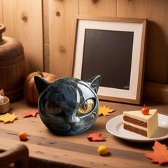 1-3X Luxury Black Cat Stone Sculpture Resin Desktop Ornament Elegant Home Decor