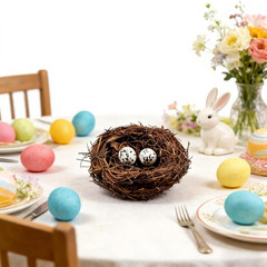 Mini Artificial Birds Nest with Eggs for Easter Decor and Crafts (4 Inches)