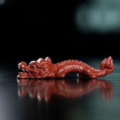 9.8CM Yixing Purple Clay Dragon Tea Pet Exquisite Tea Statue Handmade Ornaments