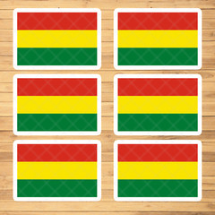 6x Bolivia Flag Stickers – High-Quality Vinyl Decals for Cars, Laptops